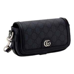 Gucci Ophidia Super Mini GG Supreme Canvas Shoulder Bag Navy